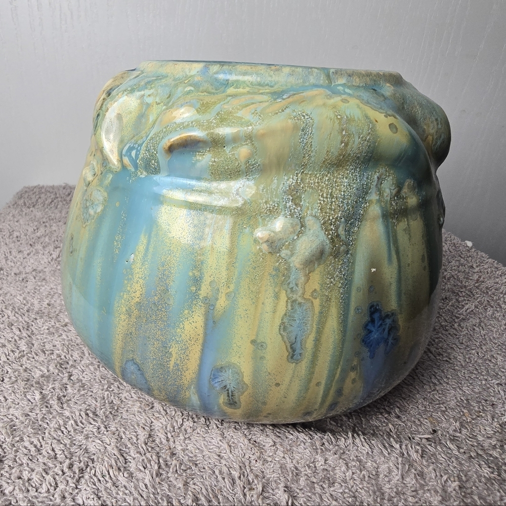 Vintage Pierrefonds Potteey Art Nouveau France Art Pot Marked Vase - Picture 6 of 16